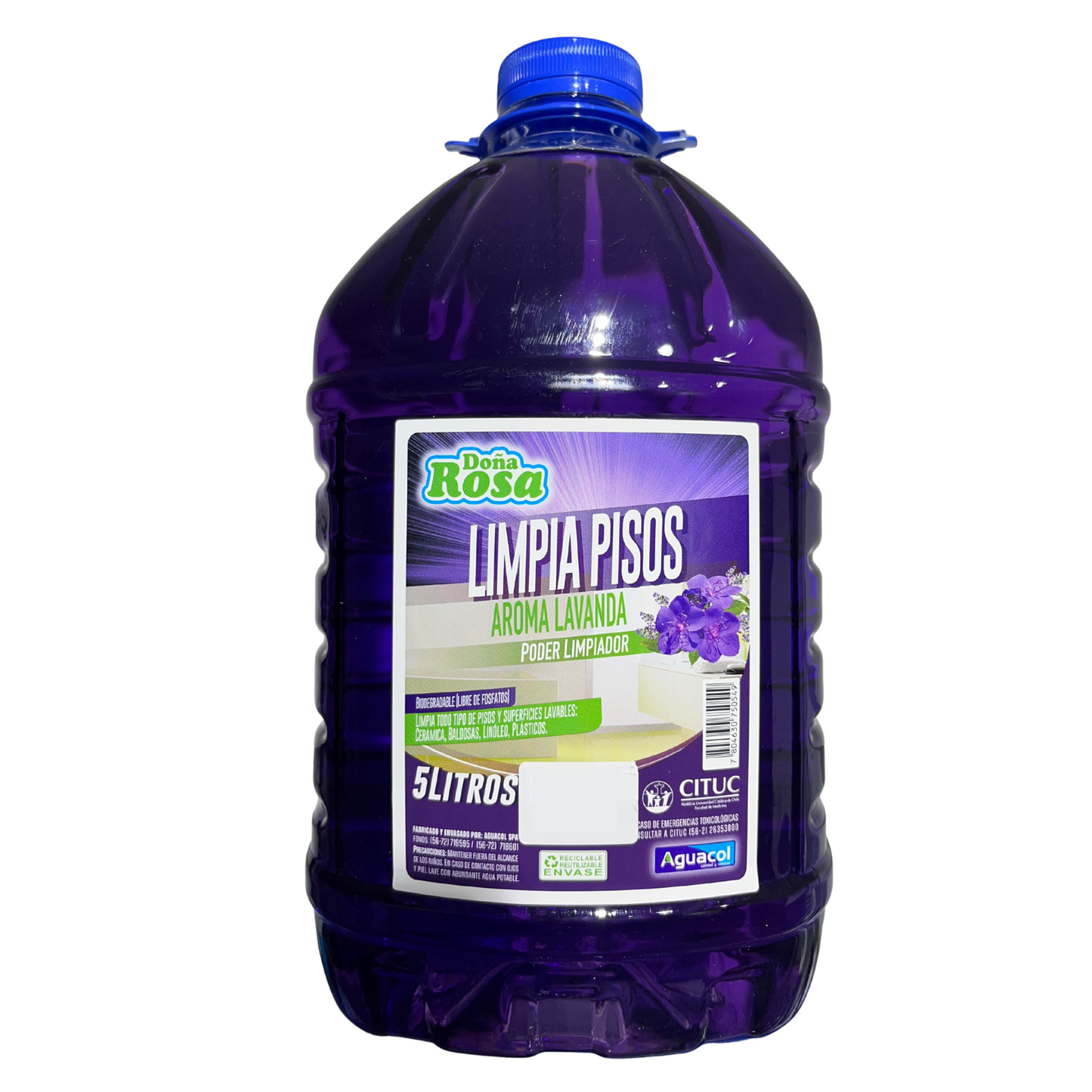 Limpia Pisos Aguacol Lavanda 5lts (4 Unidades)
