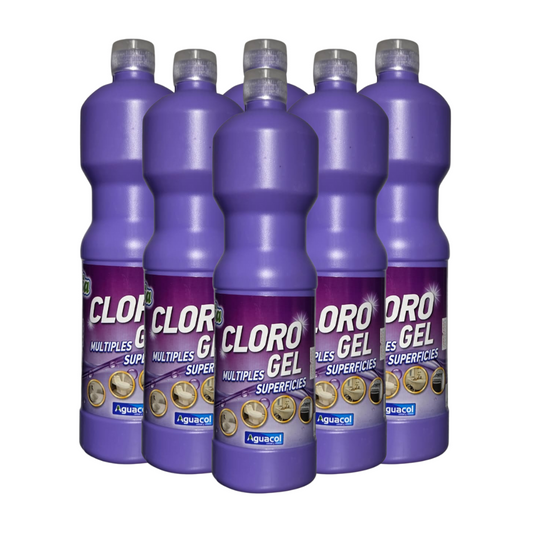 Cloro Gel Aguacol Lavanda 900 ml (6 unidades)