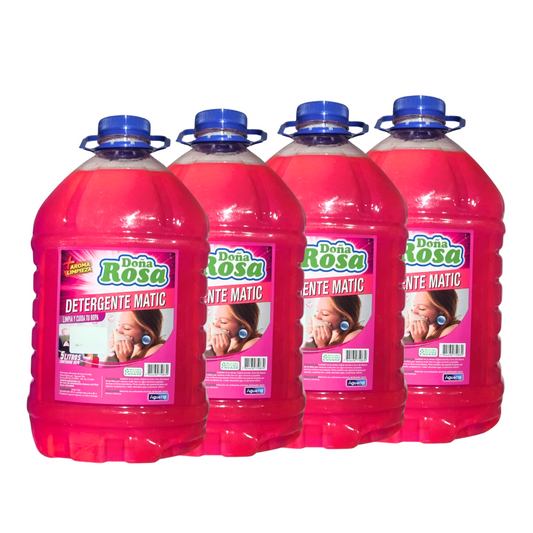 Detergente Liquido Doña Rosa 5lts Rosado (4 unidades)