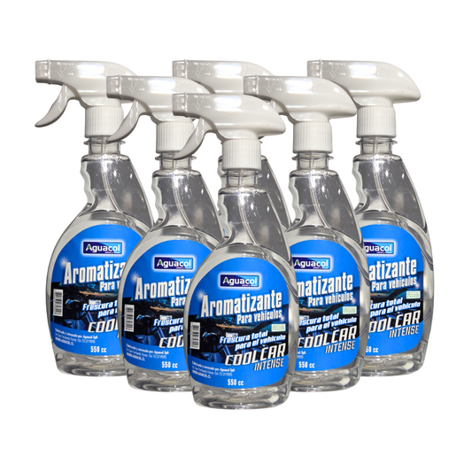 Aromatizante para Auto Aguacol Cool Car Intense 550cc (6 unidades)