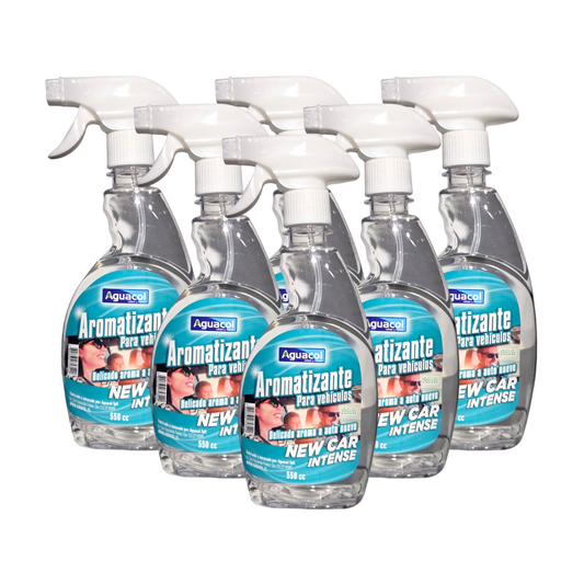 Aromatizante para Auto Aguacol New Car Intense 550cc (6 unidades)