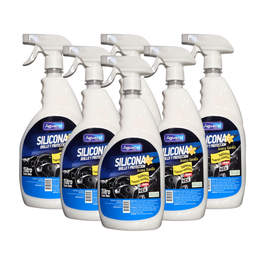 Silicona para Auto Aguacol 1 Lt (6 unidades)