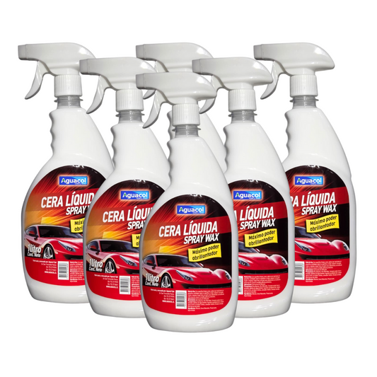 Cera Liquida para Auto Spray Aguacol 1 Lt (6 unidades)