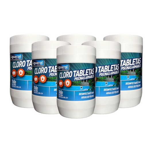 Cloro Piscina Armable Tabletas 20grs (1kg) (6 unidades)