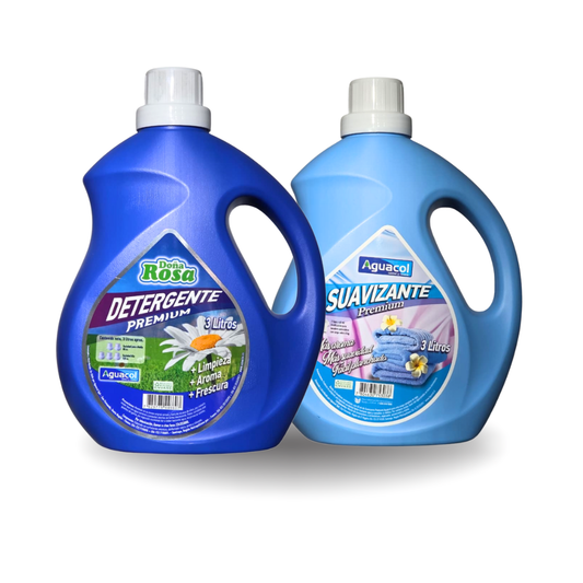 Pack Premium Detergente y Suavizante 3 Lts