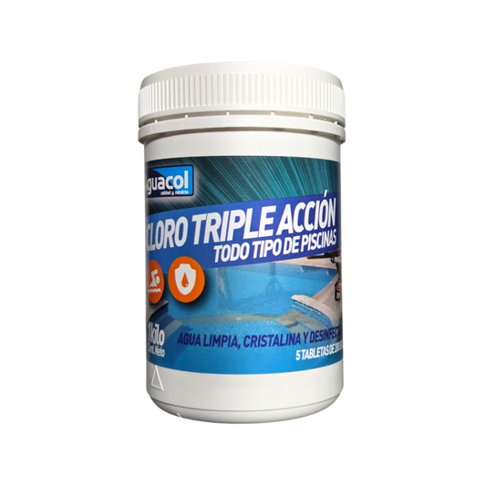 Cloro Piscina Tabletas Tiple Acción 1kg