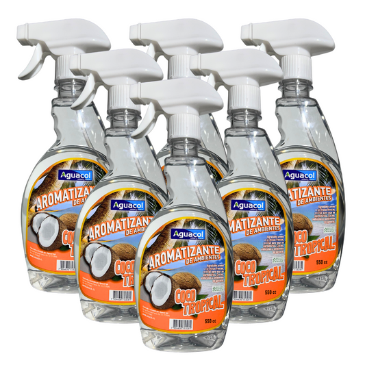 Aromatizante Aguacol Coco Tropical 500cc (6 Unidades)