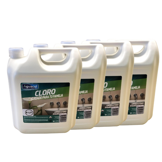 Cloro Hogar 5Lts Aguacol (4 unidades)